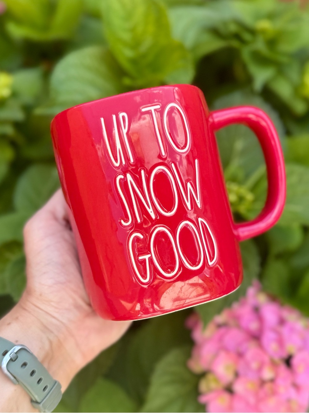 Rae Dunn Holiday Coffee Mug Collectible Cup (Up To Snow Good)